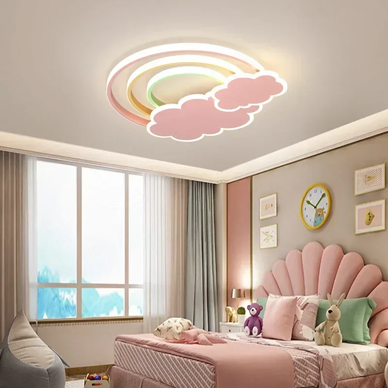 Baby Nursery Light Fixture - 현대 미니멀리스트 무지개 구름 LED 천장