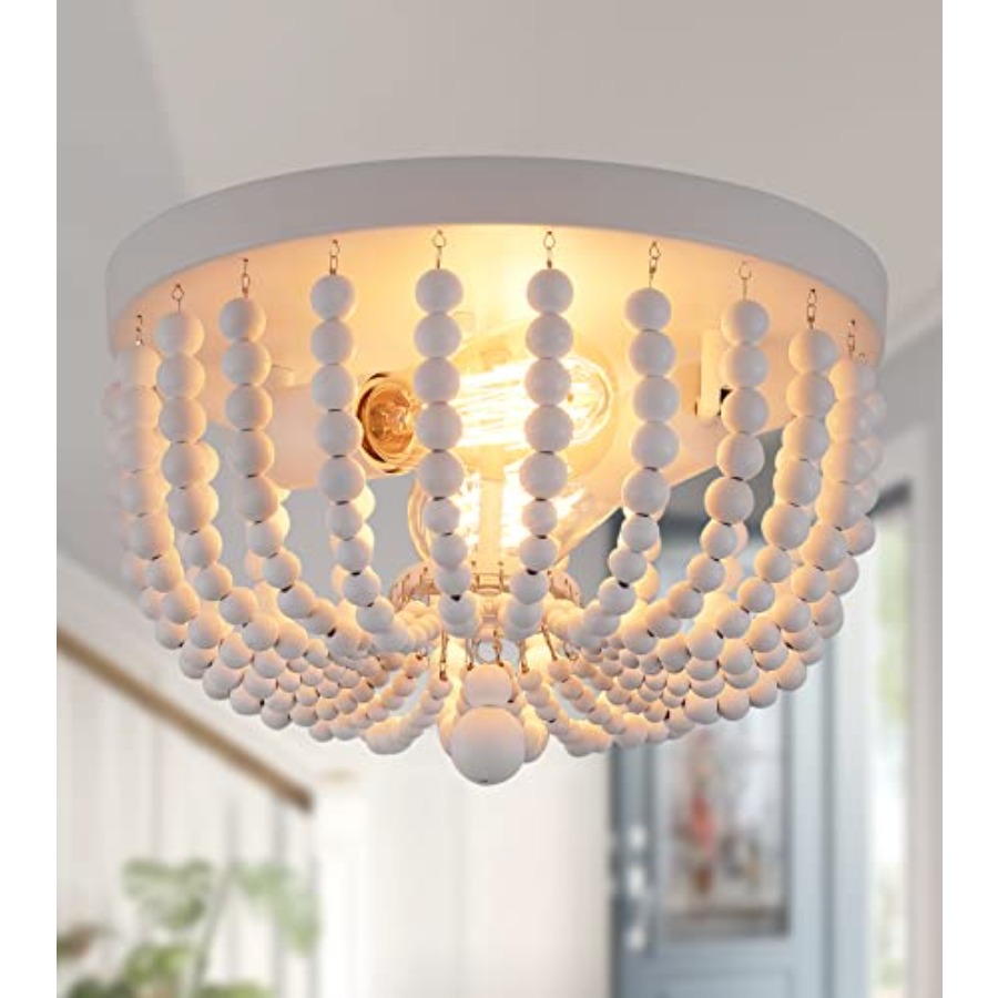 Baby Nursery Light Fixture - 플러시 마운트 천장 조명기구, 2등 목재