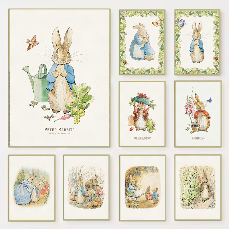 Baby Nursery Vintage - 1PC 프레임리스 장식 예술 프린트, 빈티지