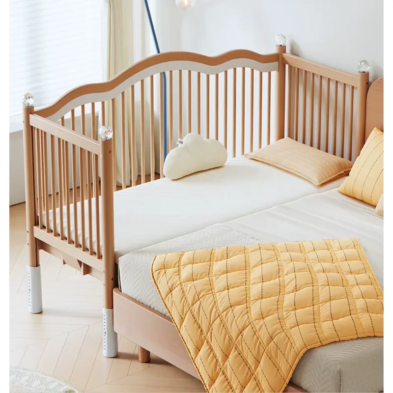원목 아기 접합 침대 다기능 코슬리핑 유아용 침대 안전 - Baby Nursery Co 리뷰 및 가격