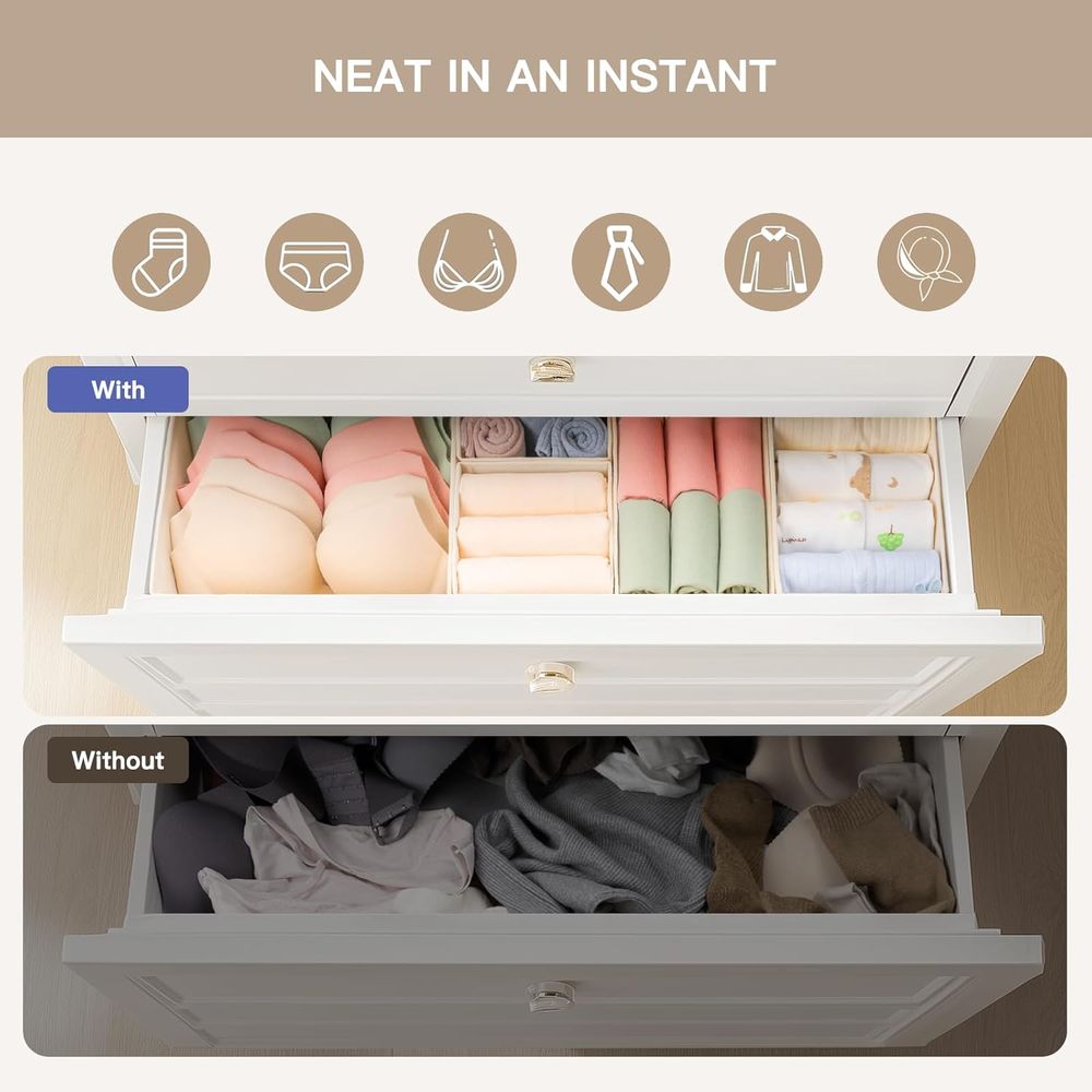 아기 옷, 속옷, 양말용 10팩 서랍 정리함 - 접이식 - Baby Nursery Closet 리뷰 및 가격