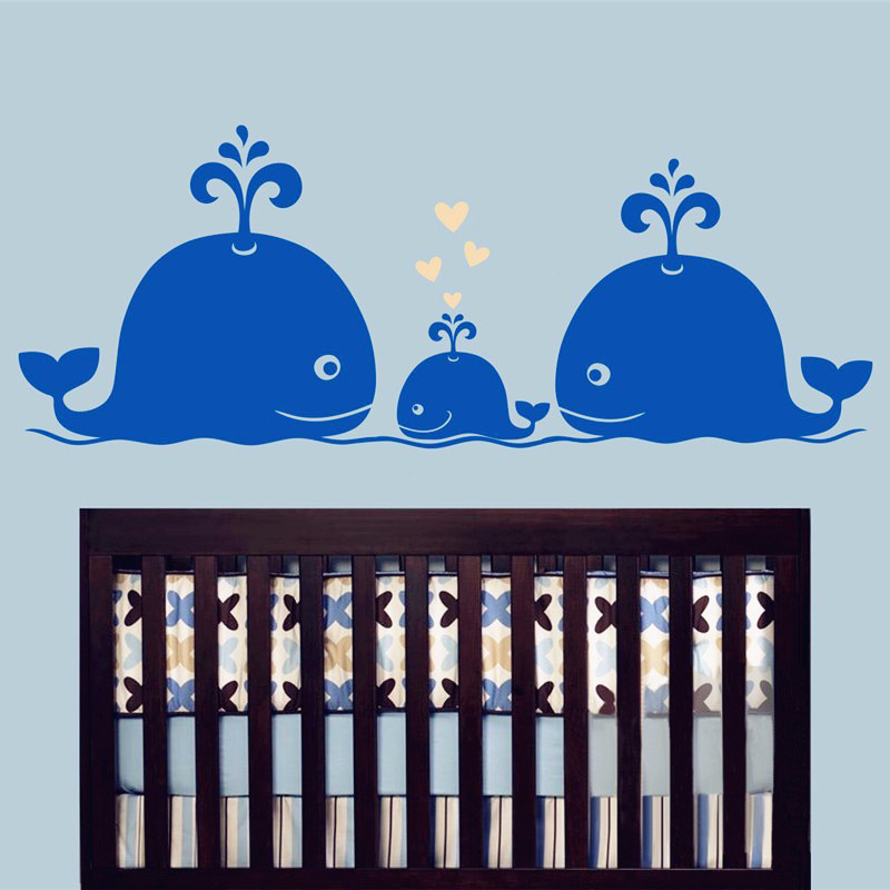 새로운 귀여운 고래 하트 가족 벽 데칼 아기 보육 장식 - Baby Nursery Vintage 리뷰 및 가격