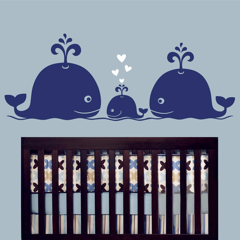 새로운 귀여운 고래 하트 가족 벽 데칼 아기 보육 장식 - Baby Nursery Vintage 리뷰 및 가격