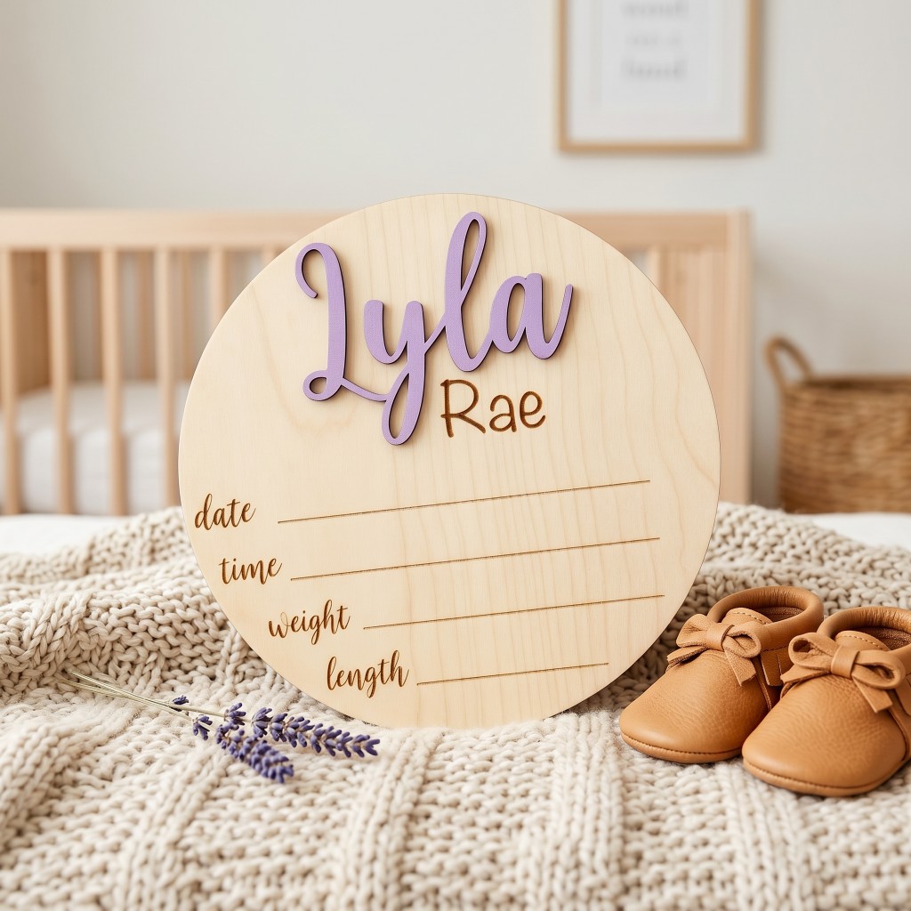 1Pc 맞춤형 출생 알림 나무 이름표, 가정용 어린이방 - Baby Nursery Diy 리뷰 및 가격