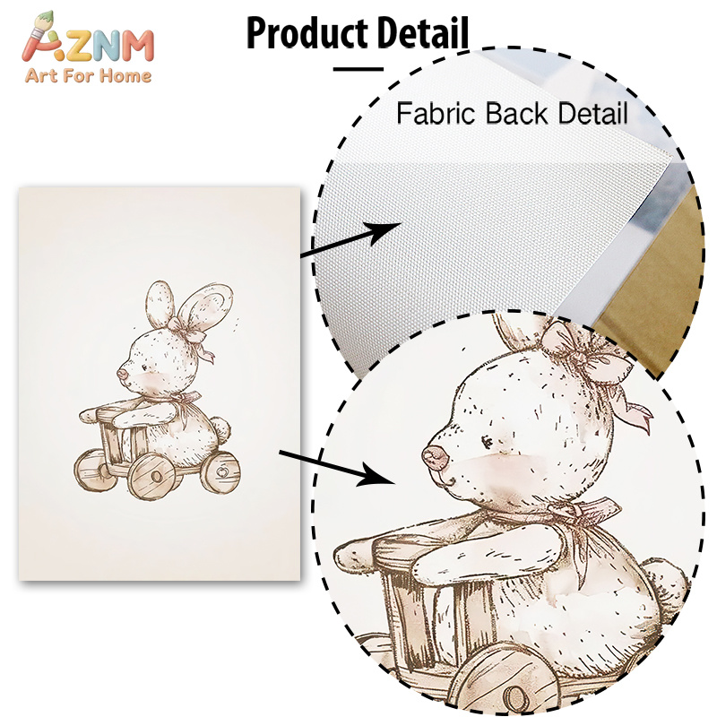 AZNM 빈티지 아기 장난감 캔버스 벽 장식 테디베어  - Baby Nursery Vintage 리뷰 및 가격