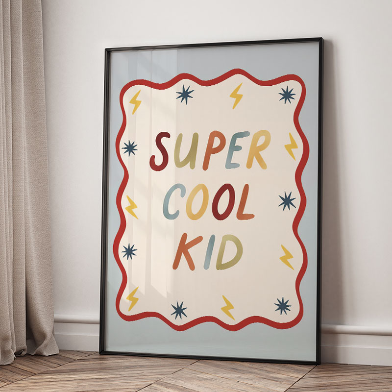 재미있는 만화 슈퍼 쿨 키즈 어린이방 벽 장식 캔버스  - Baby Nursery Wall Art 리뷰 및 가격